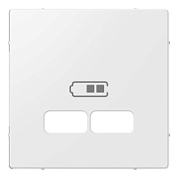 MTN4367-0319 Накладка на розетку USB Schneider Electric MERTEN SYSTEM M, скрытый монтаж, полярно-белый, MTN4367-0319