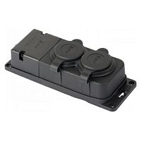 RPS-018-16-230-44-r Роз. двухмест. с защит. крышками каучуковая 230В 2P+PE 16A IP44 EKF PRO RPS-018-16-230-44-r Роз. двухмест. с защит. крышками каучуковая 230В 2P+PE 16A IP44 EKF PRO