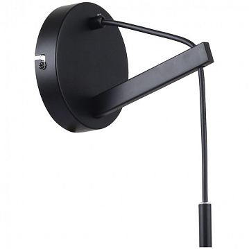 2556-1W Aenigma настенный светильник D180*W120*H590, 1*GU10LED*5W, excluded; каркас черного цвета, внешний стеклянный плафон, лампу можно менять, 2556-1W  - фотография 3