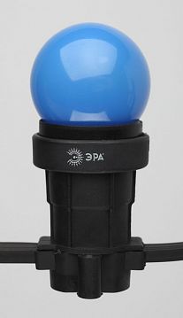 Б0049573 Лампочка светодиодная ЭРА STD ERABL45-E27 E27 / E27 1Вт шар синий для белт-лайт  - фотография 5