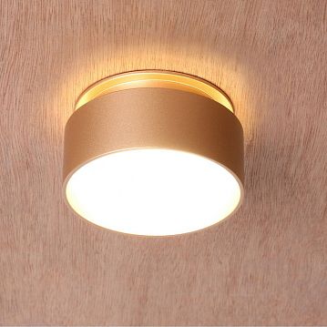 2885-1C Inserta врезной светильник D80*H60, cutout:D65, 1*GU10LED*7W, excluded; врезной светильник золотого цвета, зазор между плафоном и поверхностью потолка оставляет оригинальный световой эффект, лампу можно менять  - фотография 4