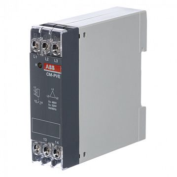 1SVR550871R9500 Реле контроля напряжения CM-PVE (контроль 3 фаз) (контроль Umin/max L1- L2-L3 320-460В AC) 1НО конта  - фотография 2