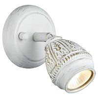 Sorento настенный светильник D125*W105*H150, 1*GU10LED*5W, 250LM, 3000K, included; металл белого цвета с золотой патиной, 1585-1W