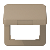 CD590KLGB Накладка на розетку Jung CD 500, скрытый монтаж, с заземлением, с крышкой, бронзовый, CD590KLGB