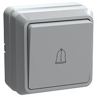 EVO13-K01-10-DC Выключатель 1-клавишный кнопочный IEK ОКТАВА, открытый монтаж, белый, EVO13-K01-10-DC