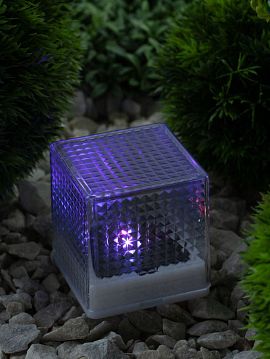 Б0016247 L-PL20-СUB ЭРА Садовый светильник на солнечной батарее, пластик, прозрачный, черный, 20 см (24/648)  - фотография 7