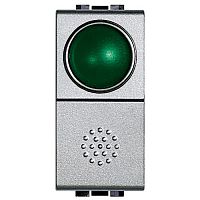 NT4038V Выключатель 1-клавишный кнопочный BTicino LIVING LIGHT, скрытый монтаж, алюминий, NT4038V