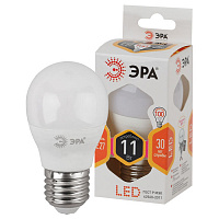 Б0032987 Лампочка светодиодная ЭРА STD LED P45-11W-827-E27 E27 / Е27 11Вт шар теплый белый свет