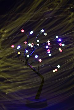 Б0051948 Светодиодная новогодняя фигура ЭРА ЕGNID - 36M дерево с разноцветными жемчужинами 36 LED  - фотография 7