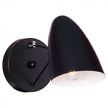 1757-1W Humpen настенный светильник D300*W125*H150, 1*E14*40W, excluded; металлический каркас черного цвета, декоративные элементы цвета хром, 1757-1W