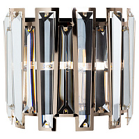 A1028AP-2BK AMBER, Светильник настенный, цвет арматуры - черный, цвет плафона/декора - золото, 2x40W E14