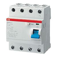 2CSF204101R2250 УЗО ABB F200A 4P 25А, 100 мА (A), 2CSF204101R2250