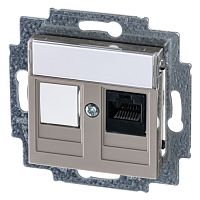 2CHH295117A6018 Розетка компьютерная RJ45 ABB LEVIT, скрытый монтаж, кофе макиато, 2CHH295117A6018 2CHH295117A6018 Розетка компьютерная RJ45 ABB LEVIT, скрытый монтаж, кофе макиато, 2CHH295117A6018