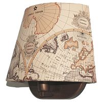Mappa настенный светильник D125*W270*H225, 1*E14*40W, excluded; искусственная кожа, окрашенный коричневый цвет арматуры, 1122-1W