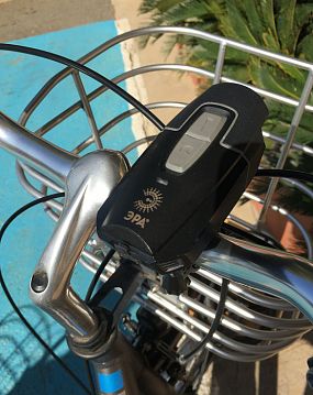 Б0033767 Велосипедный фонарь светодиодный ЭРА VA-901 аккумуляторный передний usb черный  - фотография 6