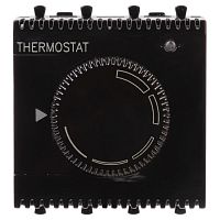 4402162 Термостат для теплого пола DKC AVANTI, в кабель-канал монтаж, черный квадрат, 4402162