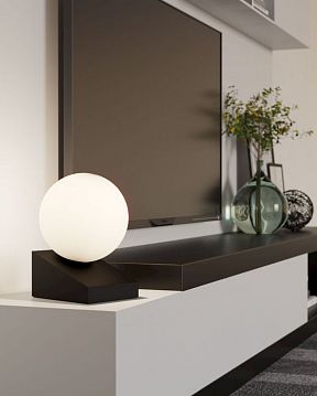 900358 900358 Настольная лампа BILBANA, 1x40W(E14), сталь, черный, опаловое стекло, белый, 900358  - фотография 3