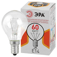 Б0039138 Лампочка ЭРА P45 60Вт Е14 / E14 230В шар прозрачный цветная упаковка
