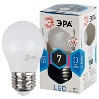 Б0020554 Лампочка светодиодная ЭРА STD LED P45-7W-840-E27 E27 / Е27 7Вт шар нейтральный белый свет