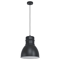 43621 43621 Подвесной потолочный светильник (люстра) EBURY, 1Х60W, E27, H1100, Ø380,  сталь, черный/белый