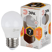 Б0020550 Лампочка светодиодная ЭРА STD LED P45-7W-827-E27 E27 / Е27 7Вт шар теплый белый свет