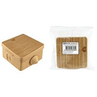 SQ1401-0711 Распаячная коробка ОП 65х65х50мм, крышка, сосна, IP54, 4вх. инд. штрихкод TDM SQ1401-0711 Распаячная коробка ОП 65х65х50мм, крышка, сосна, IP54, 4вх. инд. штрихкод TDM