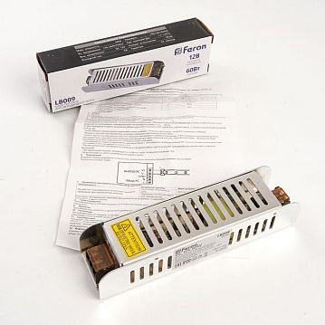 48008 Трансформатор электронный для светодиодной ленты 60W 12V (драйвер), LB009  - фотография 5