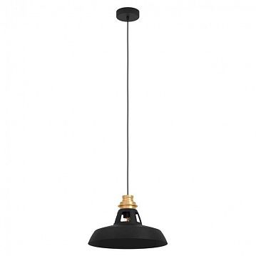 390229 390229 Подвесной светильник (люстра) ESPINARDO, 1X40W (E27), Ø380, сталь, черный, золотой