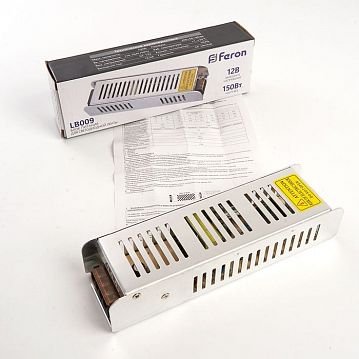 21496 Трансформатор электронный для светодиодной ленты 150W 12V (драйвер), LB009  - фотография 5