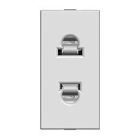 2CLA213500N1301 Розетка ABB ZENIT, скрытый монтаж, серебристый, 2CLA213500N1301