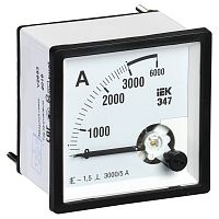 IPA10-6-3000-E Амперметр щитовой IEK Э47 3000А AC, аналоговый, кл.т. 1,5, IPA10-6-3000-E
