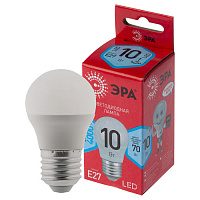 Б0050234 Лампочка светодиодная ЭРА RED LINE LED P45-10W-840-E27 R Е27 / E27 10Вт шар нейтральный белый свет