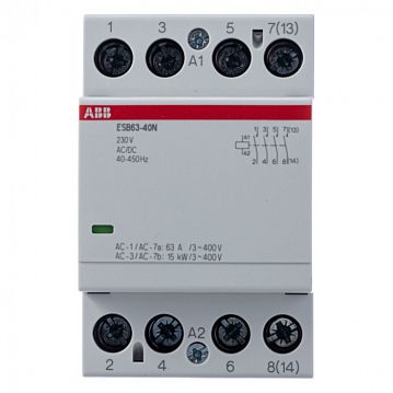 1SAE351111R0640 Модульный контактор ABB ESB-N 4НО 63А 230В AC/DC, 1SAE351111R0640  - фотография 4