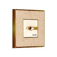 FD01461AMOB Рамка 1 пост FEDE BELLE EPOQUE, auroramarble/bright gold, FD01461AMOB