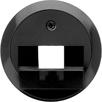 140701 Накладка на розетку информационную Berker, скрытый монтаж, черный блестящий, 140701