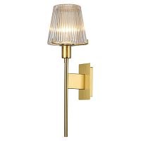 Copita настенный светильник D165*W130*H420, 1*E14*60W, excluded; каркас цвета французское золото, плафон из прозрачного рифленого стекла, 2778-1W