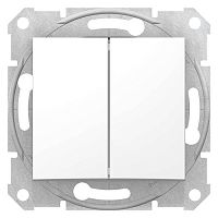 SDN0600121 Переключатель 2-клавишный Schneider Electric SEDNA, скрытый монтаж, белый, SDN0600121