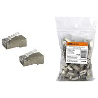 SQ0561-0001 Разъем RJ-45 FTP для кабеля кат. 5Е, 8P8C (100шт) TDM SQ0561-0001 Разъем RJ-45 FTP для кабеля кат. 5Е, 8P8C (100шт) TDM