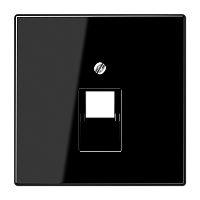 LS969-1UASW Накладка на розетку информационную Jung LS 990, скрытый монтаж, черный, LS969-1UASW