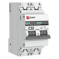 Автоматический выключатель 2P 32А (C) 6кА ВА 47-63 DC EKF PROxima