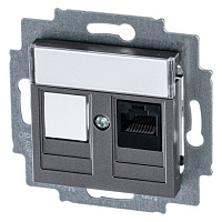 2CHH295117A6069 Розетка компьютерная RJ45 ABB LEVIT, скрытый монтаж, сталь, 2CHH295117A6069 2CHH295117A6069 Розетка компьютерная RJ45 ABB LEVIT, скрытый монтаж, сталь, 2CHH295117A6069