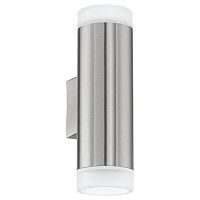 92736 Уличный светодиодный светильник настенный RIGA-LED, 2х3W(GU10), H205, нерж. сталь