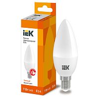 LLE-C35-7-230-30-E14 Лампа LED C35 свеча 7Вт 230В 3000К E14 IEK