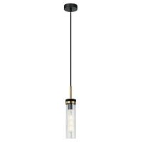 LSP-8866 Подвесной светильник, цвет основания - черный, плафон - стекло (цвет - прозрачный), 1х9W E27