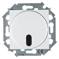 1591713-030 Светорегулятор-переключатель поворотный Simon SIMON 15 с подсветкой, 500 Вт, скрытый монтаж, белый, 1591713-030