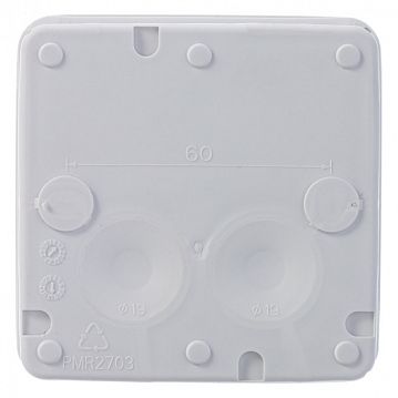 2TKA140012G1 AP9 Коробка распределительная квадратная 86х86 мм, IP 65, белая  - фотография 4