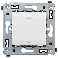 4400103 Выключатель 1-клавишный DKC AVANTI с подсветкой, скрытый монтаж, белый, 4400103