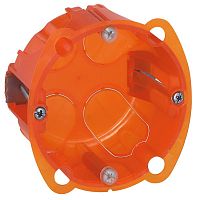 080101 Batibox Коробка монтажная повышенной прочности 1-ная, диаметр 67 мм, глубина 40 мм, оранжевая