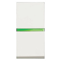2CLA210250N1101 Переключатель 1-клавишный ABB ZENIT с подсветкой, скрытый монтаж, альпийский белый, 2CLA210250N1101