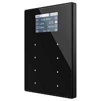 ZVI-TMDV-PA Комнатный контроллер KNX TMD-Display View, ЖК дисплей 1.8’’, 128х64 точек, 8-кнопочный, LED индикация, 2хAI/DI, термостат, датчик температуры, установка в монтажную коробку, 90х123х13 мм, пластиковая рамка, цвет черный